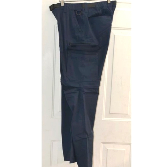 NWT, Men's Convertible‎ Pants, navy blue by BC clothing Large 34"-36" Waist - Picture 4 of 10